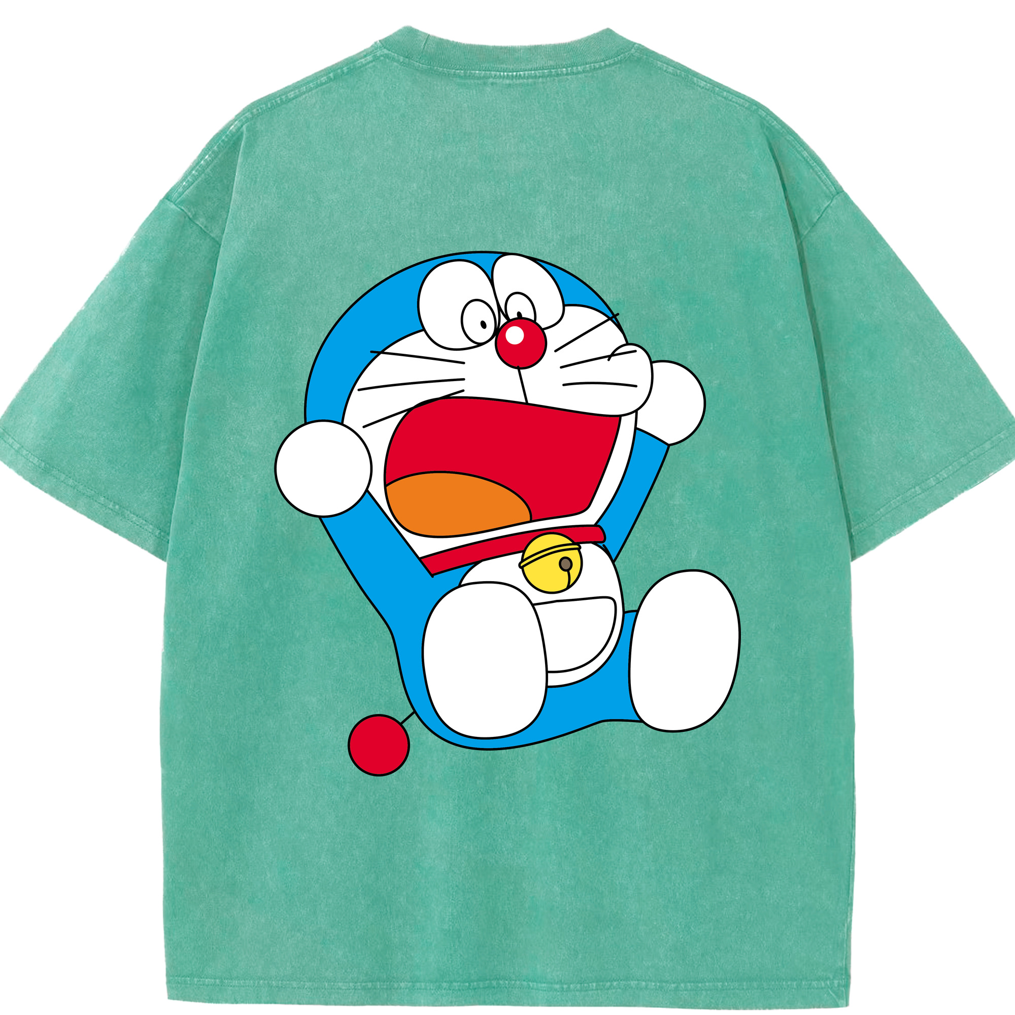 （画像用） ドラえもん Doraemon 綿100% ヴィンテージ風 半袖Tシャツ（背面プリント）